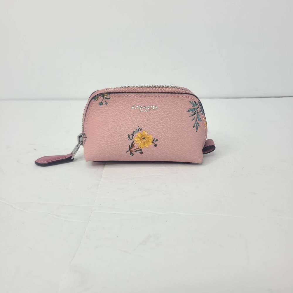 Coach‎ Complimentary Micro Mini Cosmetic Case Floral Blossom Pink
